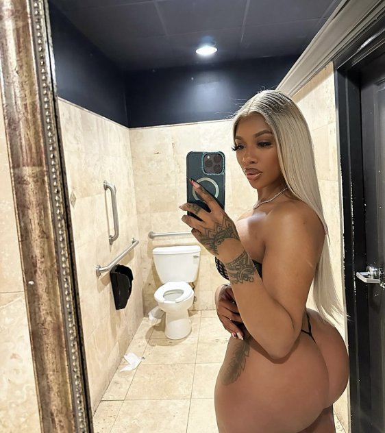 Sexy mixed brown skin bombshell