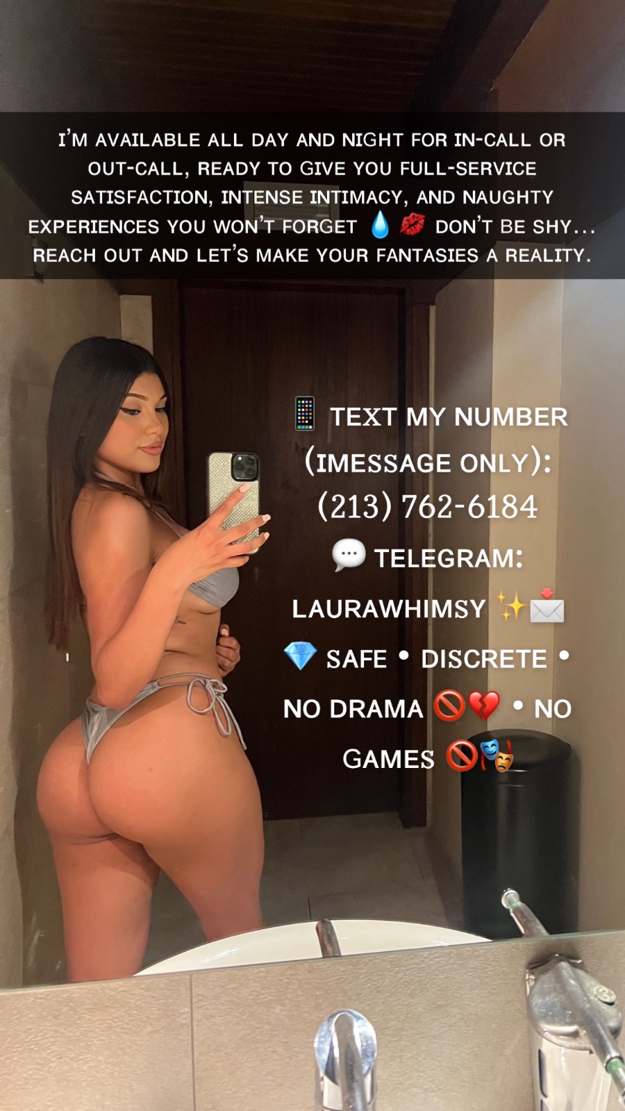 I’m available for sex hookup. Massage. Blowjob.📱 ᴛᴇxᴛ ᴍʏ ɴᴜᴍʙᴇʀ (ɪᴍᴇssᴀɢᴇ ᴏɴʟʏ): (213) 762‑6184