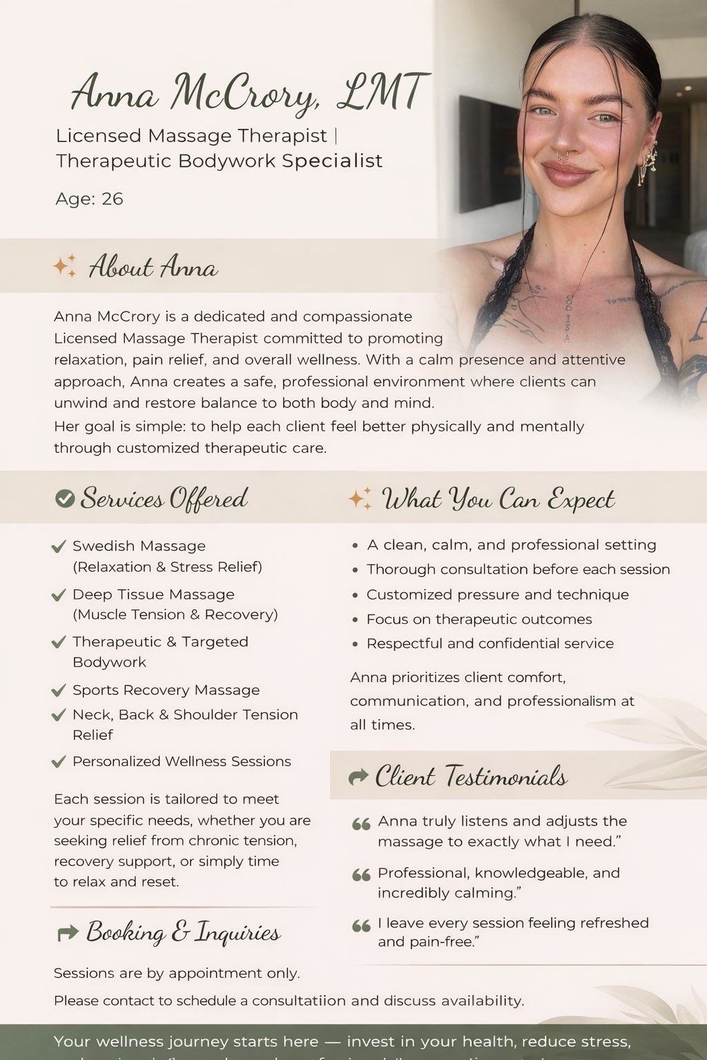 Available: daytime, nighttime Type: Independent Contact for more details…