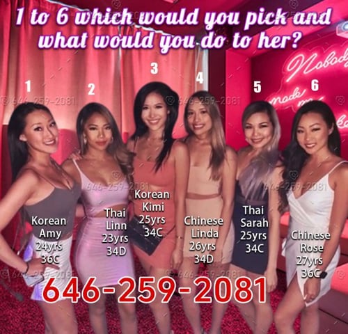 WELCOME TO DESIRE CITY! 646-259-2081 Six Flirty Masters!