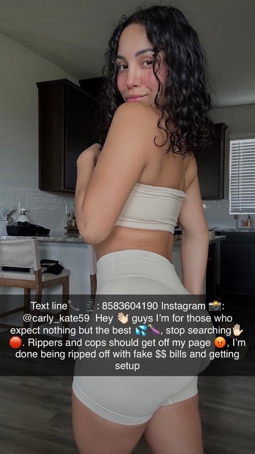 Hey daddy, wanna fuck? Hit me up now! Text: 8583604190 Instagram: Carly_kate59