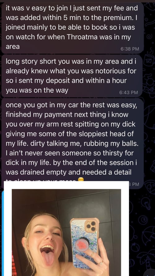 Throatma 💦🍆👅 reviews don’t lie 🤫🙂‍↔️