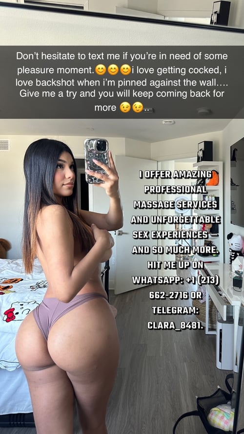 Available for hookups 🍑🍆 Text me on WhatsApp only, please: +1 (213) 662‑2716